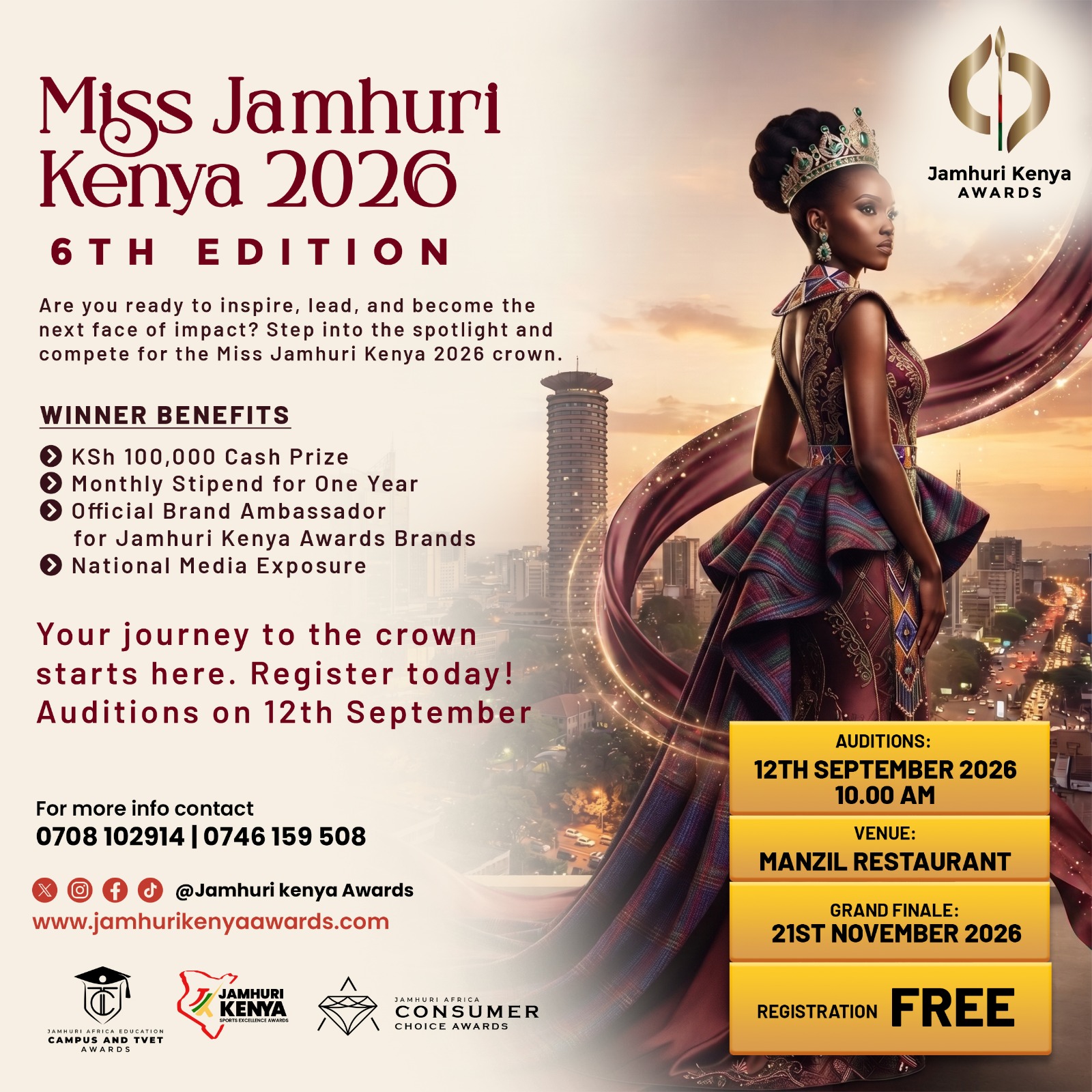 Miss Jamhuri Kenya — 6th Edition 2026