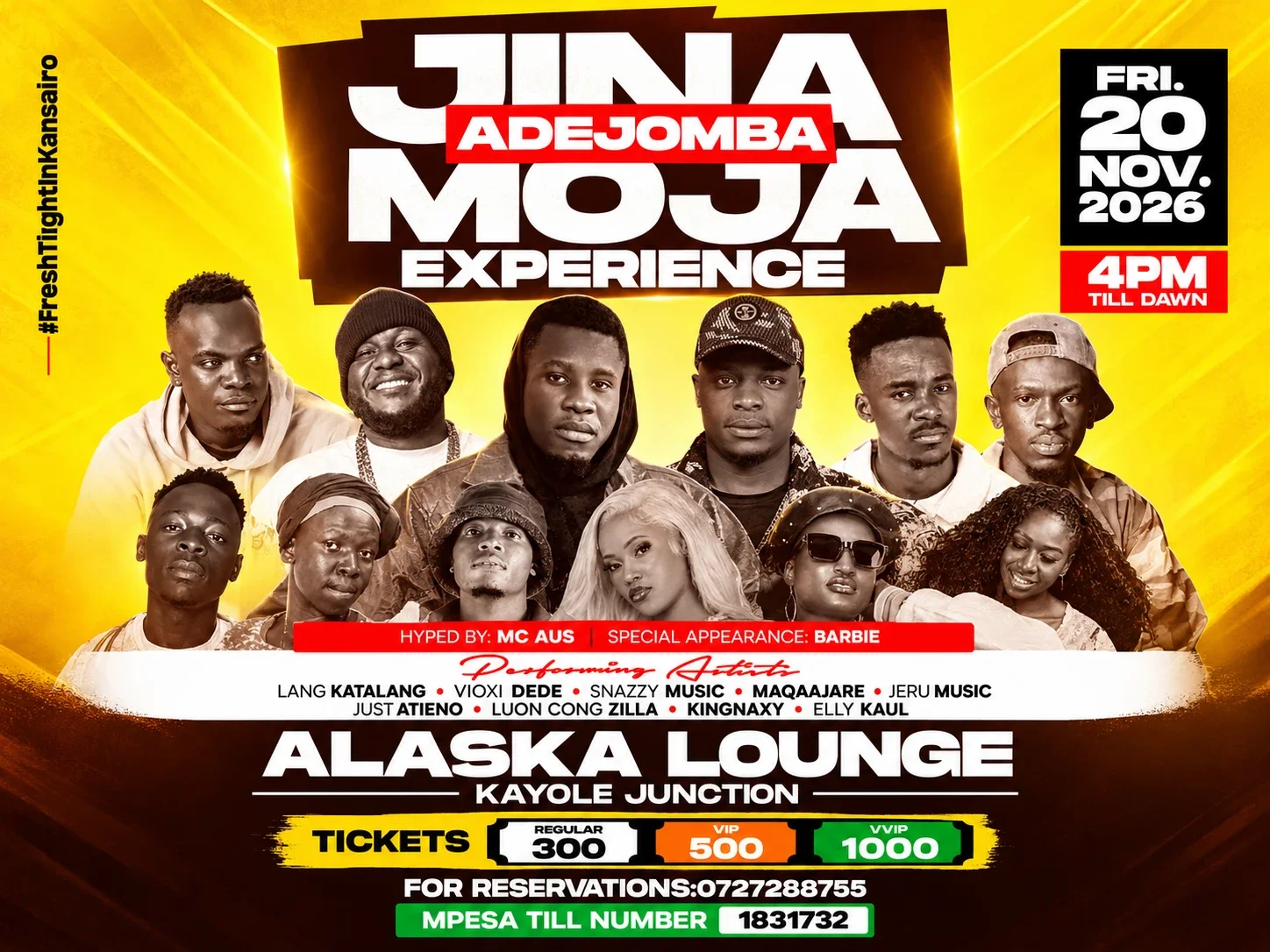 Jina Moja Adejomba Experience — event poster